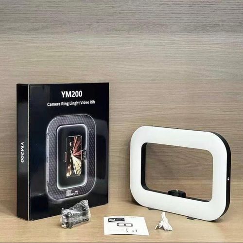 YM200 Light With Tripod Stand - Handheld Circular Light Portable Rechargeable Circular Light With Adjustable Fill, Selfie Lamp for Photography Lighting.