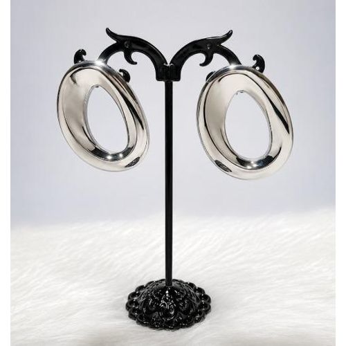 Silver Oval Earring For Women