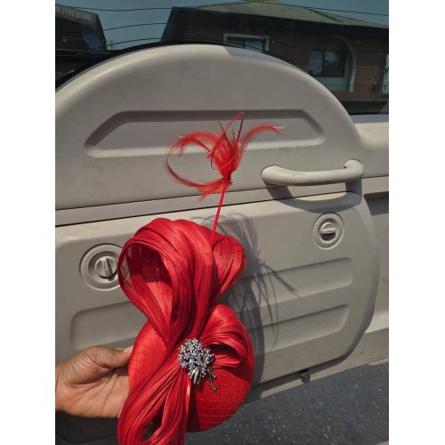 Red Fascinator Extremely Beautiful