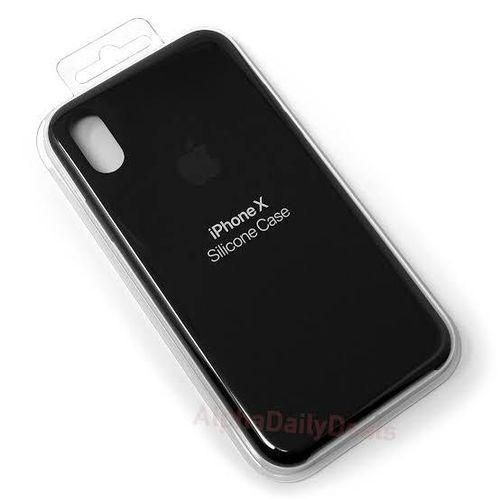 IPhone X/XS Silicone Phone Case & Pouch With Camera Protection - Scratch Resistance, Shockproof Protective Case - ( Black )