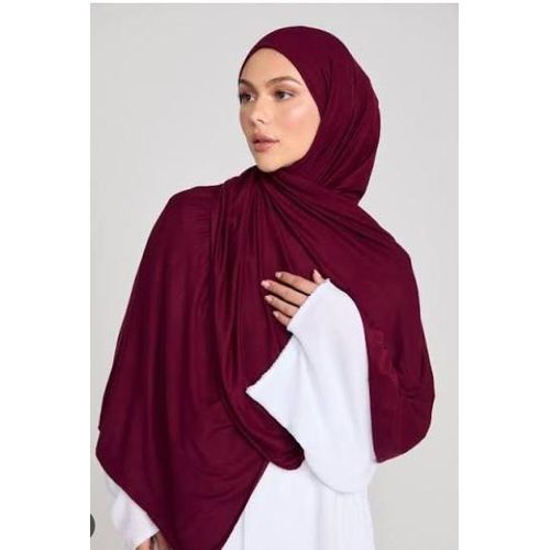 Burgundy Stylish Women Jersey Scraf
