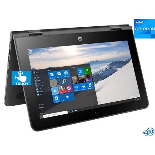 ProBook 11 X360- TOUCH- 128GB SSD/4GB RAM-Intel CELERON QUAD CORE WIN10 Pro +Mouse &USB Light For Keyboard