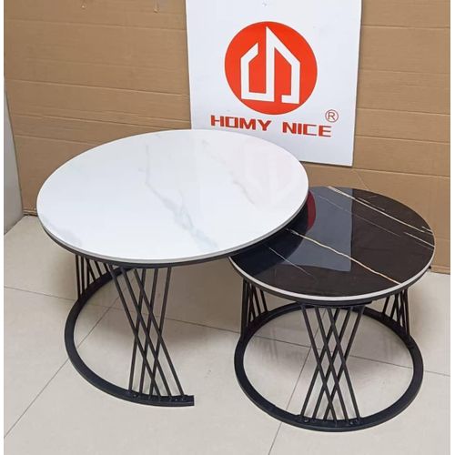 2in1 marble effect center table