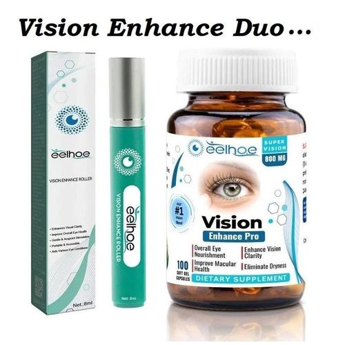 Vision Enhance Roller Pro Capsules - 100 Softgel 8ml Roller