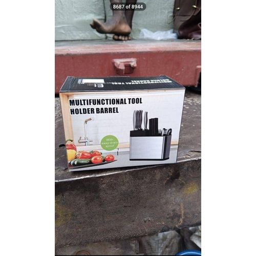 2 In 1 Stainless Cutlery & Knife Rack Holder