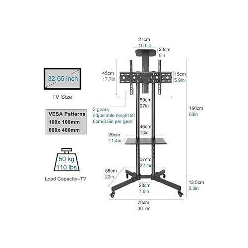 Mobile Bracket TV Trolley 32-70''