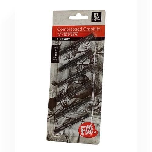 Compressed Artist Graphite HB, B, 2B,4B,6B,8B