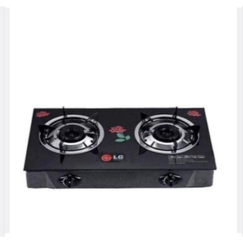 LG, THICK TABLE TOP GLASS GAS COOKER WITH TWO HOBS
