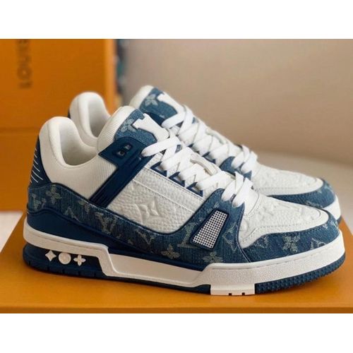 Premium Denim & Leather Sneakers
