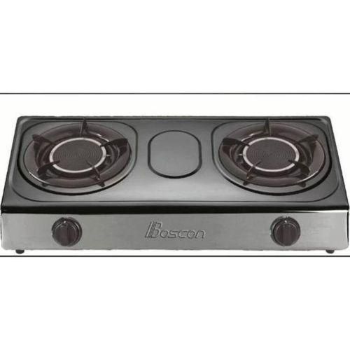 Boscon Auto Ignition Table Top Gas Cooker-2 Burner (STAILESS STEEL)