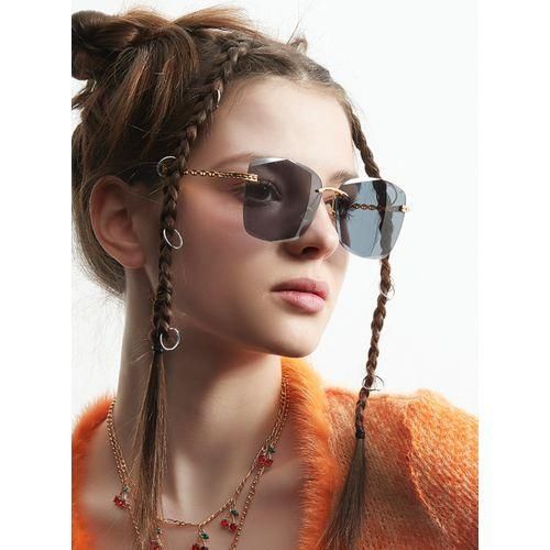 Diamond Cut Frameless Unisex SunGlasses + Leather Case