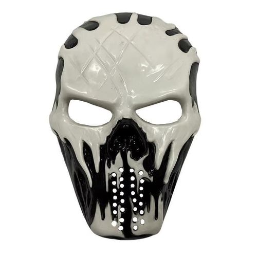 Halloween Black Ghost Fire Skeleton Mask Skull Warrior Mask Party Animated Props Costume Cosplay