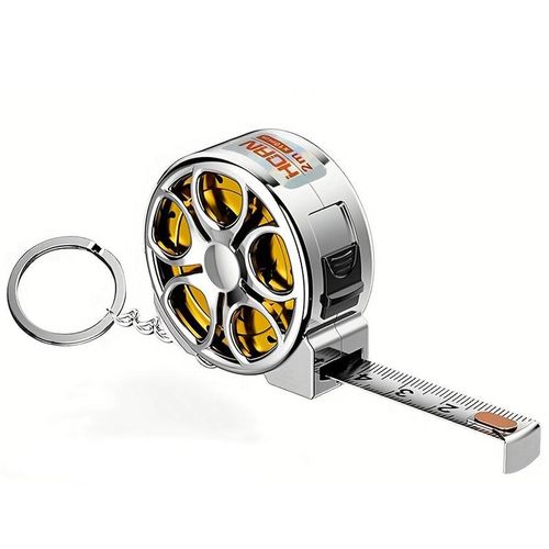 1pc Mini Keychain Tape Measure 2m Steel Tape Measure Delicate Small Steel Ruler, Metric & Imperial Dual Scale, Multipurpose Steel Tape Measure Gift Ruler