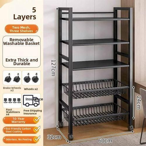 5Step Multi-layer storage rack, kitchen storage rack, multi-layer vegetable storage rack, household multi-functional sundry rack