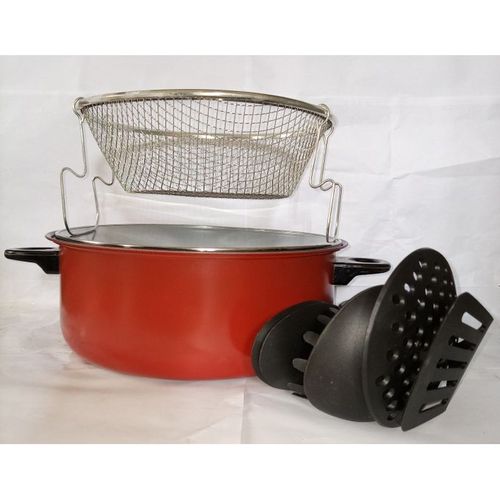 Manual Deep Fryer Non-Stick + 6 Set Of Non-Stick Spoon