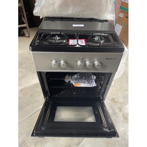 50x50 (4+oven) - 4 burner Gas Cooker, Black & Gray, GLASS, STAINLESS ,OVEN BURNER UP & DOWN(1 knob control)