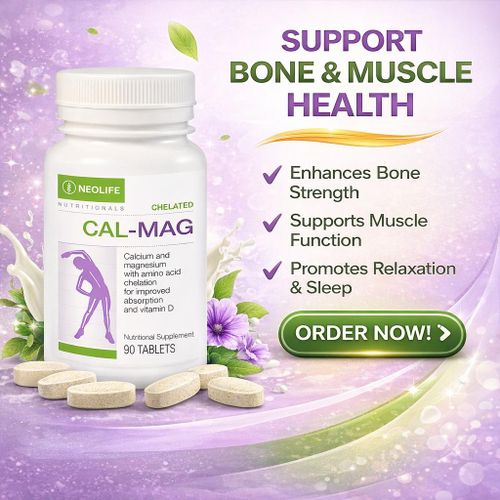 Chelated Cal-Mag with Vitamin D3 500 IU Strong Bones Muscle Support Better Calcium Absorption Premium Daily Supplement