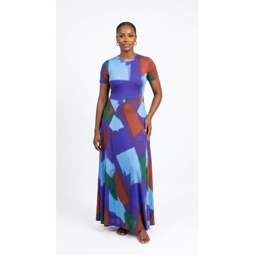 seamed linen blend maxi dress theory Seamed Linen Blend Maxi Dress (Women)