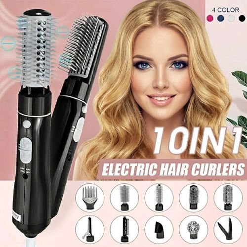 10-in-1 Hot Air Styler Set Multi-Functional Hair Dryer Brush Electric Curlers & Volumizer
