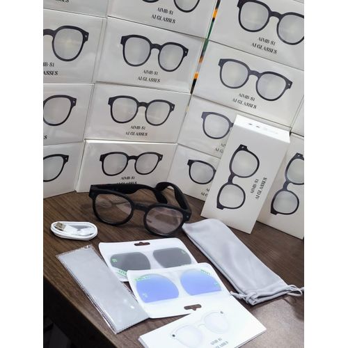 800W Pixel AIMB-S1 Smart SunGlasses with 3 lens Fashionable 4K Video Camera AI Photo Translation Glass Object Recognition Chatgpt for ANC BT Call, Music