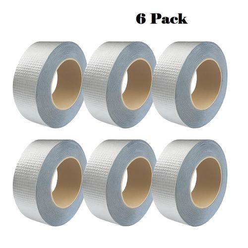 6 Packs of Strong Aluminum Butyl Waterproof Seal Repair Tape- 5M