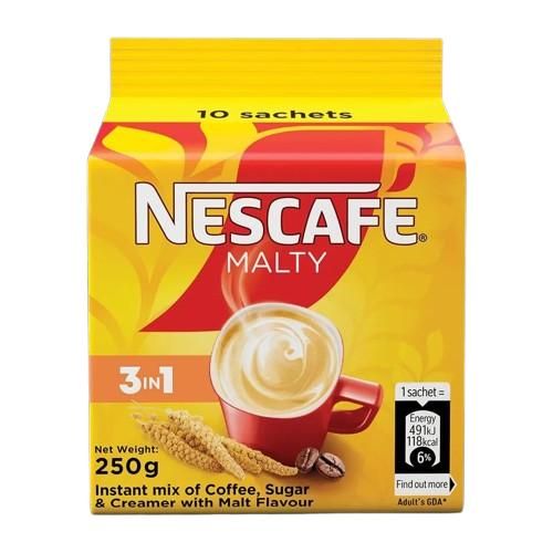 Malty 3-in-1 Instant Coffee With Sugar & Creamer & Malt Flavor - 10 Sachets