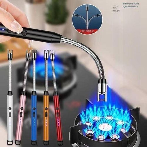 Rechargeable Electric Arc Lighter Pulse Igniter BBQ Kitchen Gas Stove Candle With Inbuilt Battery
