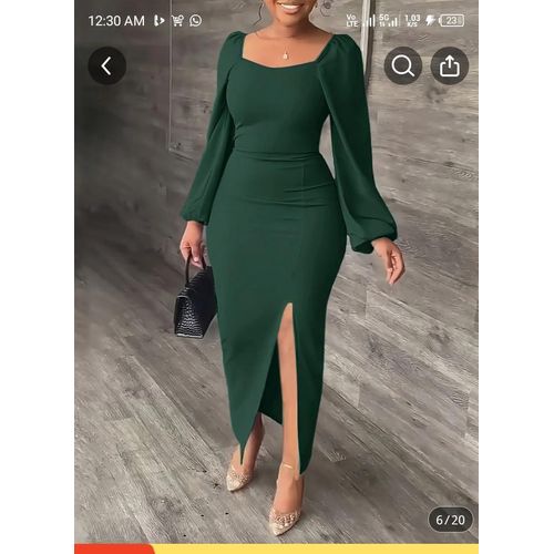 Lovely Ladies Long Gown with Front Slit