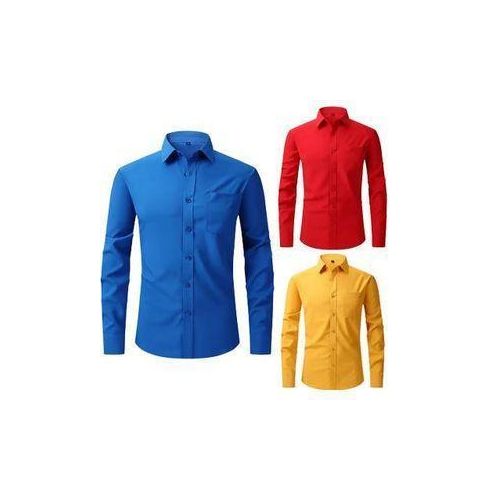 3in1 Straight Plain Long Sleeve Shirt For Men