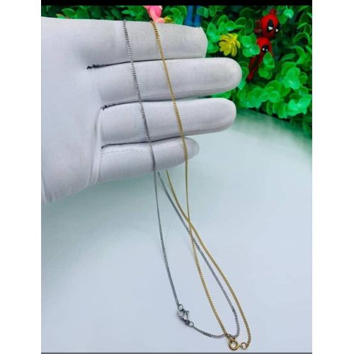 Beautiful 2 In 1 Gold And Silver Chains