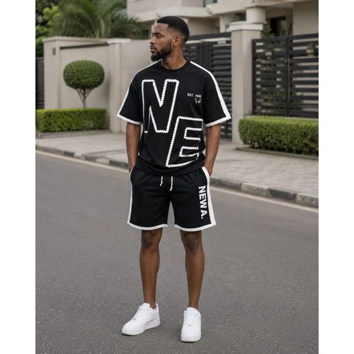 N E men's up and down shoert