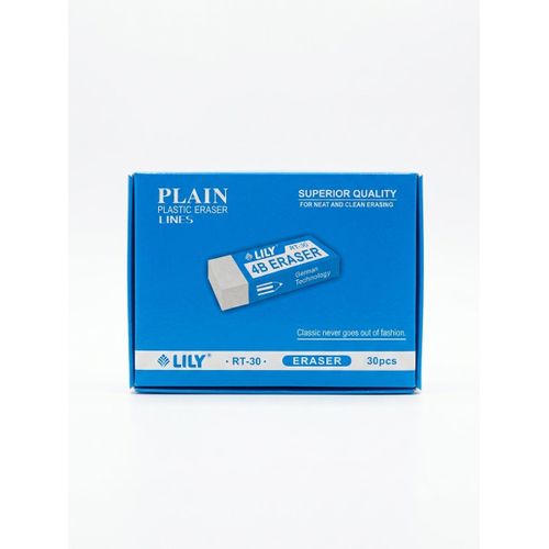 Lily RT-30 4B Plastic Erasers: 30pcs X2