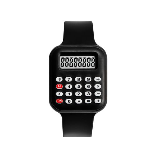 Black Calculator Watch: Digital Timepiece with Built-in Calculation Functions