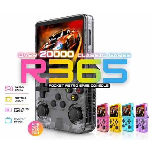 R36S Ultra Handheld Gaming Console 5000mah Endurance 3.5 Inch Video Portable Game Player 20000+ Simulator Classic Games,64G TF Card 5g Wifi