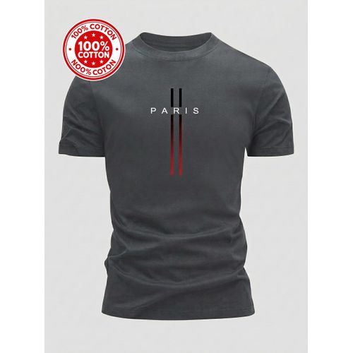 100% Cotton Mens T Shirts Soft Light Beige Friendly