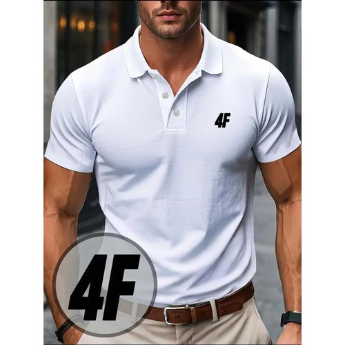 Silver Men's Solid Color Short-Sleeved Polo Shirt Summer Casual Design Classic Fit Polo Shirts Lapel Button Short Sleeve Clothing Top