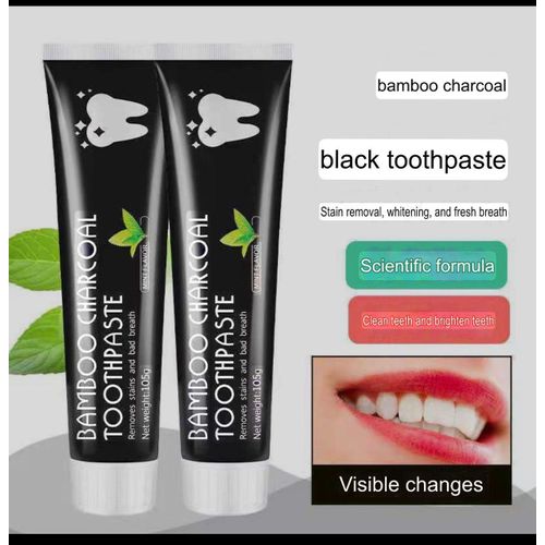 Bamboo Charcoal Toothpaste – Natural Ultra Cleaning, Stain & Plaque Removal, Fresh Breath, Gentle Daily Care with Probiotics for Healthy Teeth and Gums