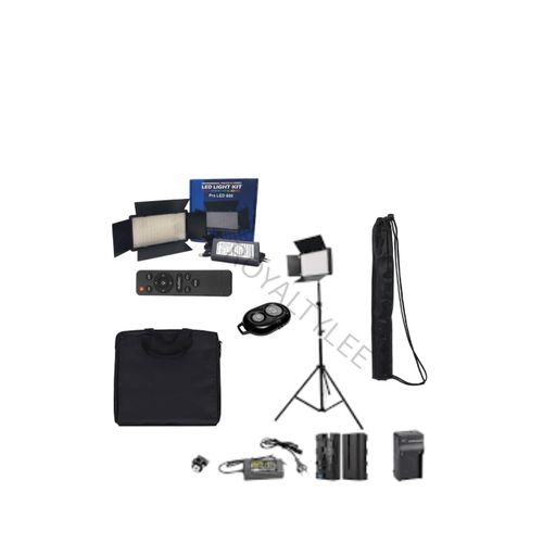 Led 600 Pro Light with Remote Control, Stand, Battery, Adapter, Tripod Bag, Light Bag and Bluetooth Shutter