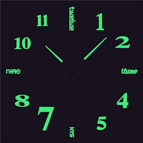 Large Luminous 3d Number/letter DIY Wall Clock