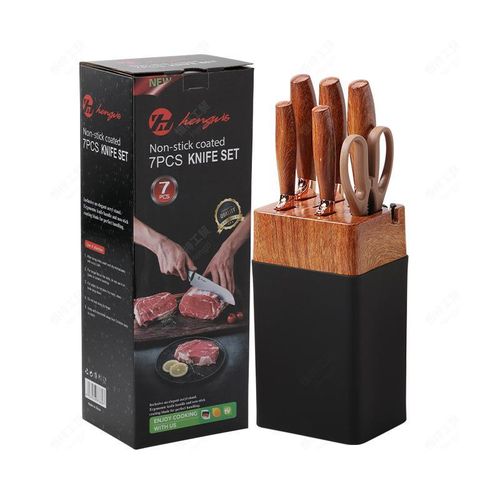 Non-Stick Coated 7-Piece Knife Set