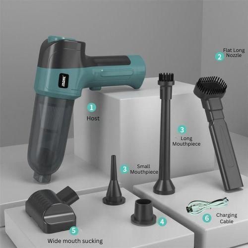 Rechargeable Handheld Vacuum Cleaner – Portable Cordless Mini Car & Home Vacuum with Multiple Nozzles,Cordless Handheld Vacuum Cleaner with Attachments Mini Rechargeable Vacuum Cleaner for Car & Home Portable Car Vacuum Cleaner