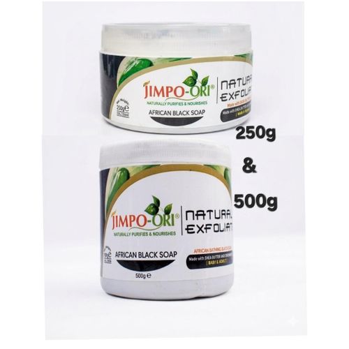 Natural Exfoliate black soap 250 & 500grms