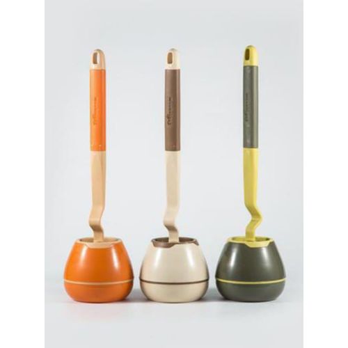 Strong Plastic Round- Shaped Toilet Brush With Long Handle & Strong Bristles - 1 Piece