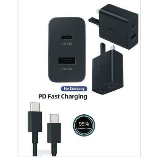 Original 35W Dual Port Wall Charger USB C Adapter, Super Fast Charging with 5A USB C Charging Cable