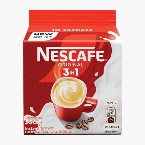 3-IN-1 Original Instant Mix Of Coffee, Creamer & Sugar - 250g (10 Sachet)
