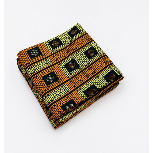 Big Range Quality Ankara-Linear Block Patterned-Yellow/Light Orange