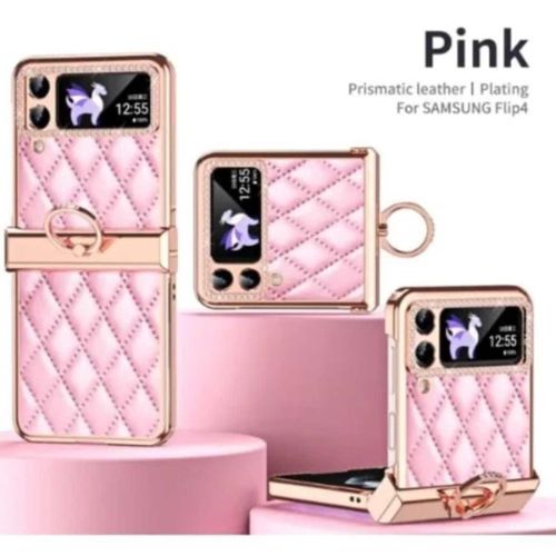 Samsung Galaxy Z Flip 4 5g Leather Case With The Ring Holder