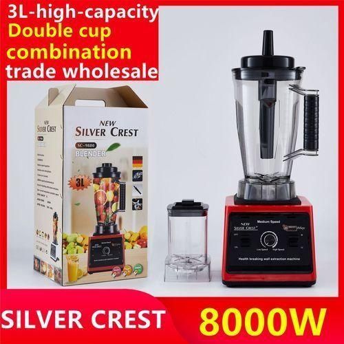 Silver Cr$est German Industrial 8000W Blender 3 Liters