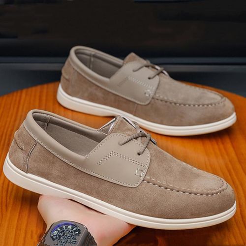 Men's Casual Formal Loafers & Slip-Ons Flat Business Shoes Brown