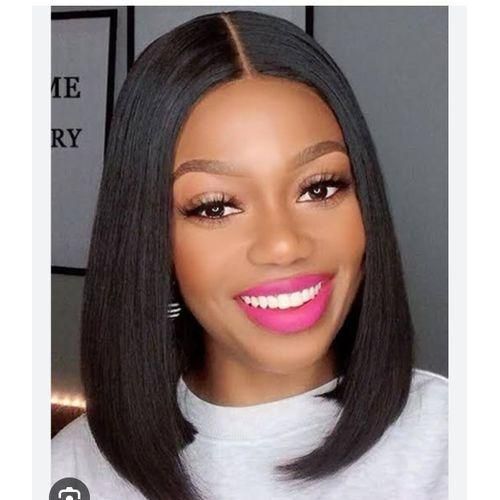 Cheap wig Bone Straight Bob Wig With Closure